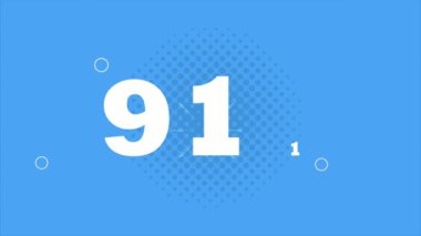 911 acil servis numara animasyonu, 4k video animasyonu