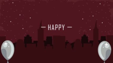 Gaziler Günü 'nde balonlarla, helyumla, 4k video animasyonuyla