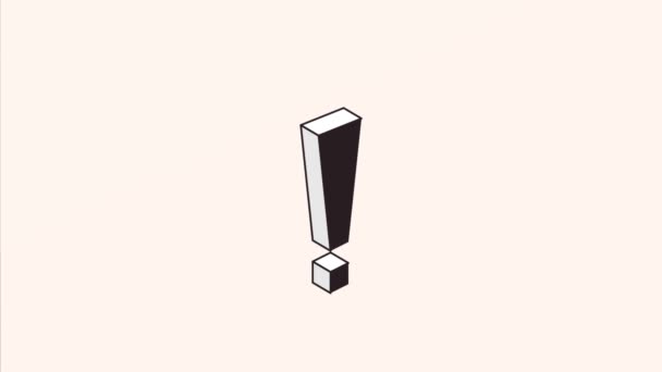 Alert Symbol Isometric Style Animation Video Animated — Stock Video