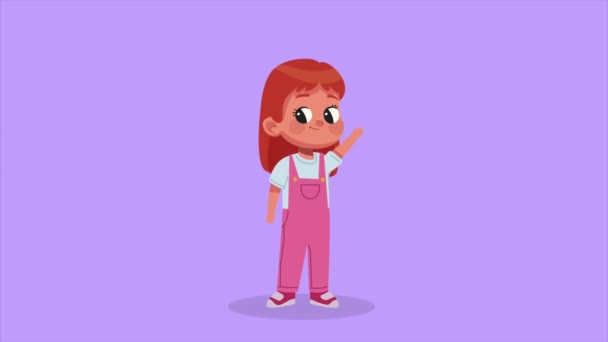 Heureux Petite Fille Personnage Animation Vidéo Animée — Video