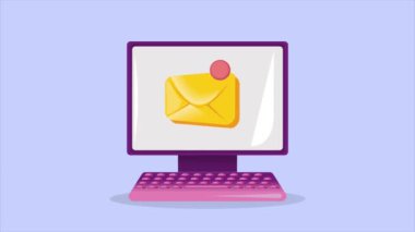 masaüstü bilgisayar aygıtı animasyonu, 4k video animasyonu