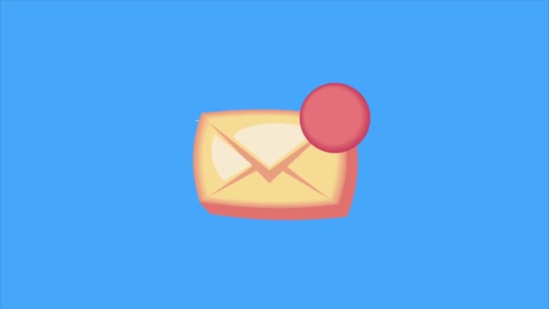 Enveloppe Mail Avec Contre Animation Animation Vidéo — Video