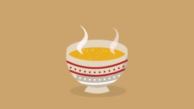 seramik bardak sıcak içecek, 4k video animasyonu