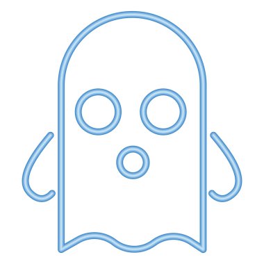 Cadılar bayramı hayalet neon ışık simgesi