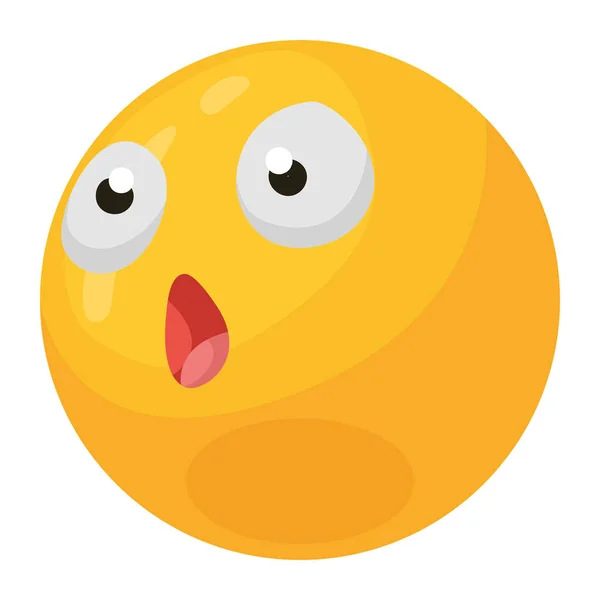 Emoji Aterrorizado Icono Estilo — Vector de stock