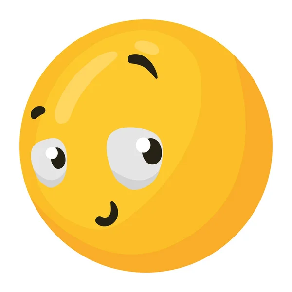 Emoji Félénk Stílusú Ikon — Stock Vector