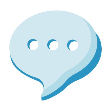 blue speech bubble message dialogue icon