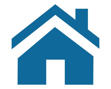 ev ön cephesi siluet simgesi