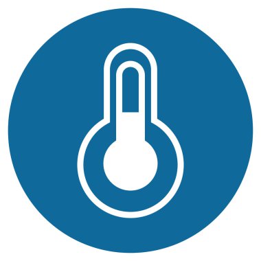 Termometre sıcaklık ölçüm simgesi izole edildi