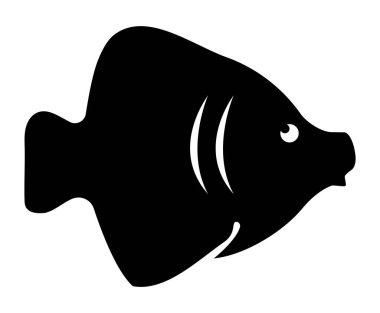 Balık fok balığı silueti silueti tarzı