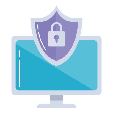 Kalkan simgesinde asma kilit olan masaüstü