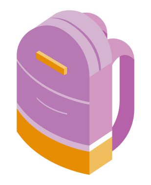 okul çantası arzı izometrik simgesi