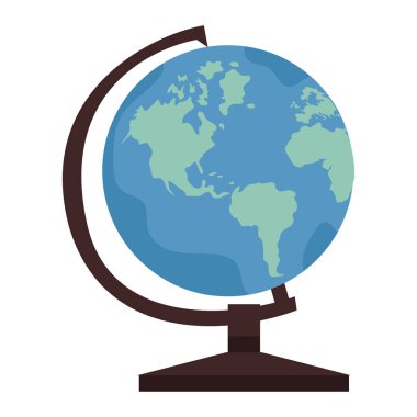 dünya haritası ikonu izole edildi