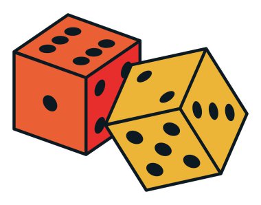 dices oyun retro biçim simgesi