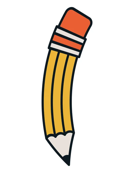 Pencil Writing Retro Style Icon — Stock Vector