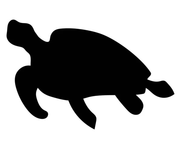 Turtle Sealife Silhouette Style Icon — ストックベクタ