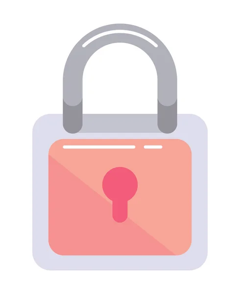 Safe Secure Padlock Icon Isolated — Vetor de Stock