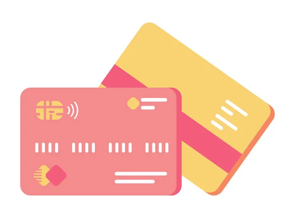 Credit Cards Bank Isolated Icon — Archivo Imágenes Vectoriales