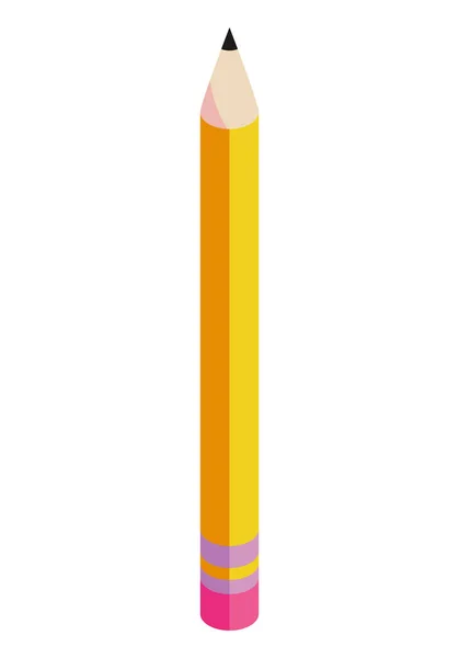 Pencil Graphite Supply Isometric Icon — Stock Vector