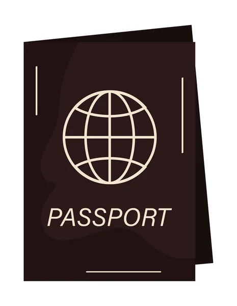 Pasaport Belgesi Dünya Gezegeni Ile Seyahat — Stok Vektör