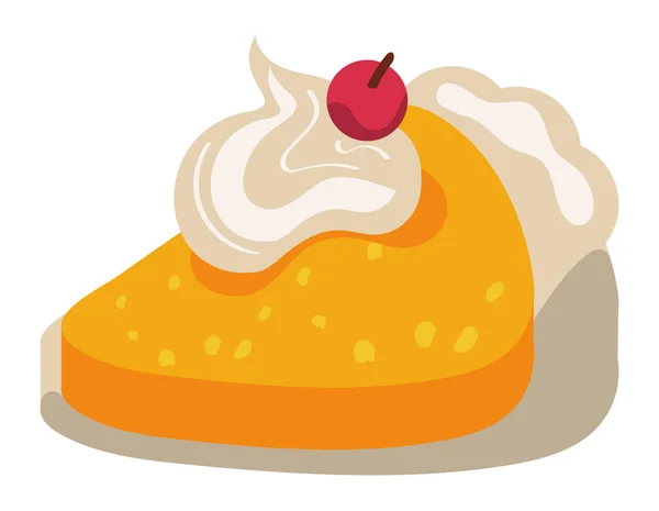 Ευχαριστίες Γλυκιά Πίτα Μερίδα Τροφίμων — Διανυσματικό Αρχείο