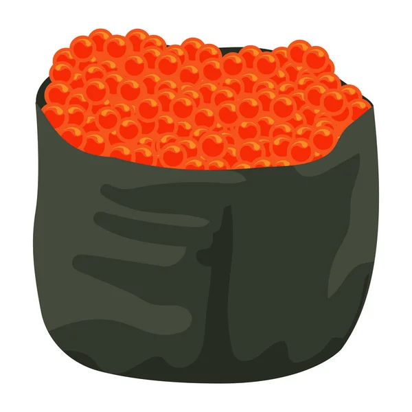 Gunkan Sushi Asiatique Nourriture Icône — Image vectorielle