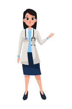 Steteskop karakterli kadın doktor.