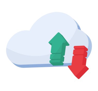 bulut hesaplama sunucusu izometrik simgesi