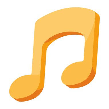 müzik notası izometrik biçim simgesi