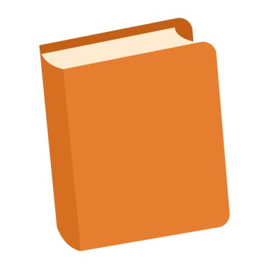 turuncu ders kitabı kitaplığı izole edilmiş simgesi