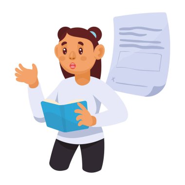 Belge ve kitap karakterli iş kadını