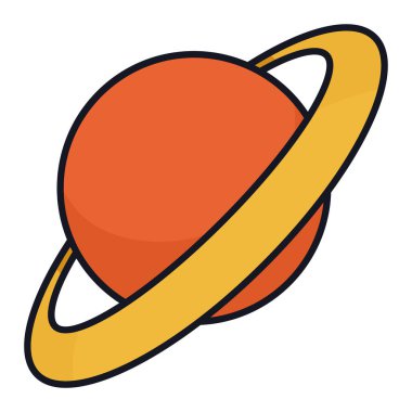 Satürn retro pop sanat simgesi