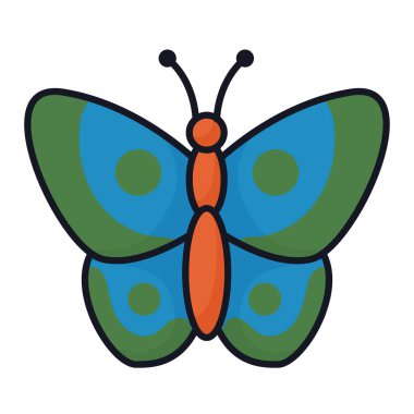 Kelebek retro pop sanat simgesi