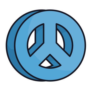 Barış sembolü retro pop sanat simgesi