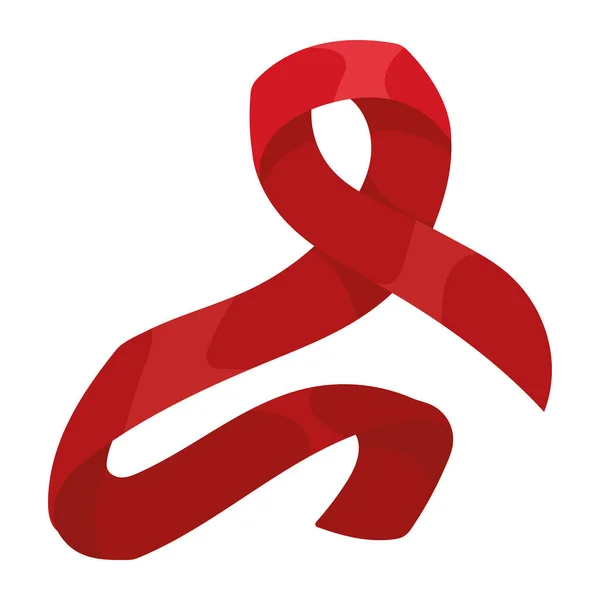 Hiv Lazo Rojo Icono Campaña — Archivo Imágenes Vectoriales