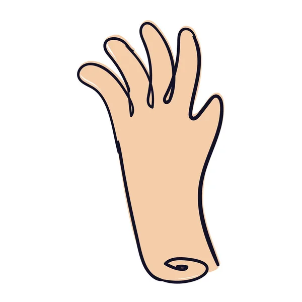 Hand Menschliche Linie Zeichenstil — Stockvektor