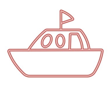 tekne taşımacılığı neon ışık simgesi