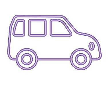 araba taşımacılığı neon ışık simgesi