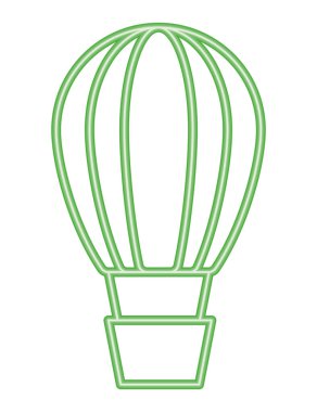 balon hava sıcak taşıma neon ışık simgesi