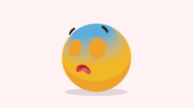 Hasta emoji karakteri sosyal animasyon, 4k video animasyonu