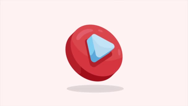 Play Button Media Player Animation Video Animated — ストック動画