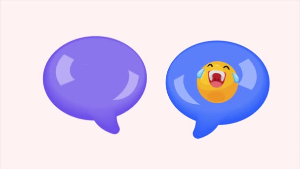 Dois Personagens Emojis Animação Clássica Vídeo Animado — Vídeo de Stock