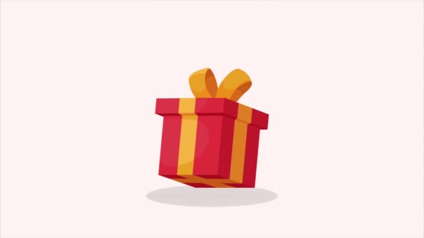 礼品盒包装动画 4K视频动画 — 图库视频影像