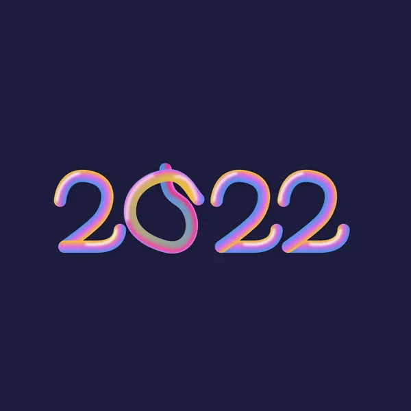 3D ışıklandırma tarzıyla 2022 yazımı. Instagram gönderileri, tebrik kartları, gömlek baskısı, çıkartmalar vs. için mükemmel.