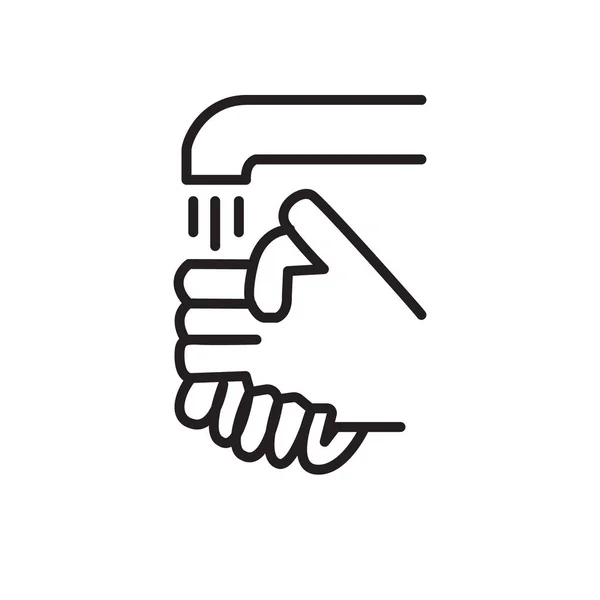 Плоска Іконка Миття Рук Відповідні Піктограми Відповідності Миття Рук Гігієни — стоковий вектор