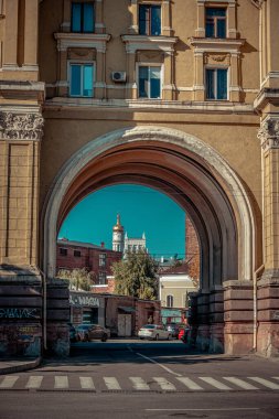 Şehir mimarisi, harika manzara.