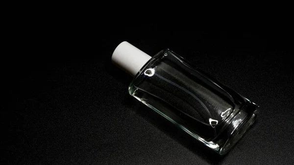 Botella Perfume Foto Blanco Negro — Foto de Stock