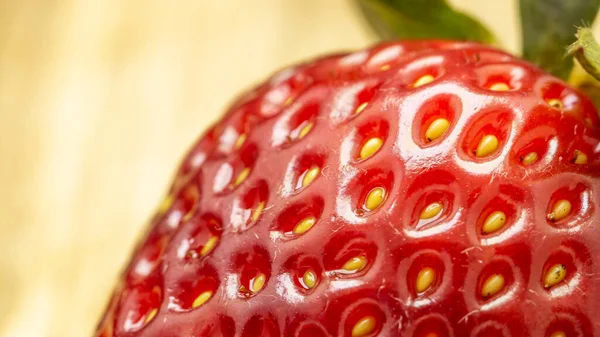 Yakın plan kırmızı büyük çilek.