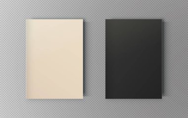 Şeffaf arkaplanda gerçekçi bir a4 kağıt çerçeve şablonu. İzole edilmiş siyah-beyaz broşür afişi..
