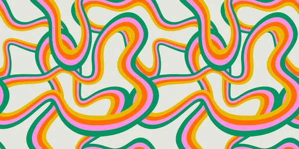 70 'ler tarzı gökkuşağı desenli, pastel renkli çizgili. Pembe dalga çizgi film arkaplanı.
